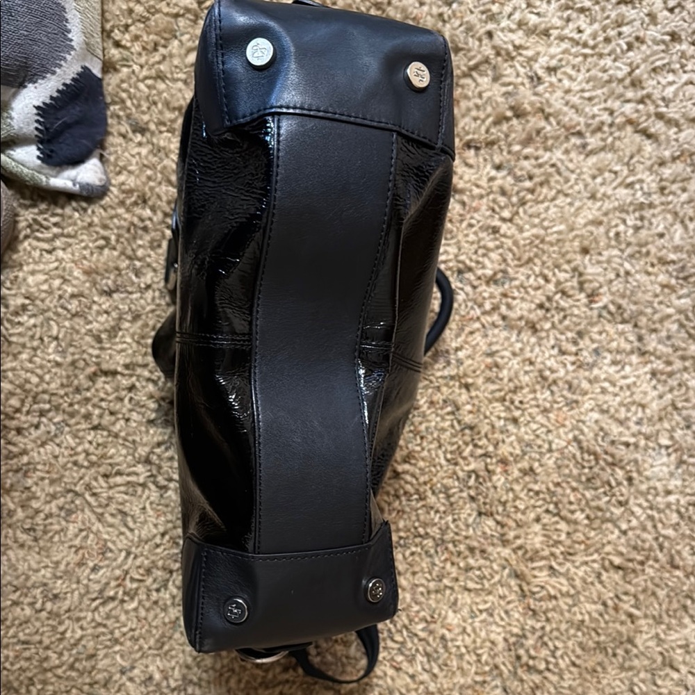Black Patent Leather Donald J Pliner Women's Bag - Picture 3 of 5